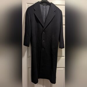 Il Telaio Men's Wool Cashmere Navy Blue Over Coat Size 40